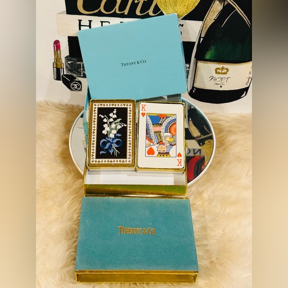 💎 TIFFANY & Co. 2 DECK SET 104 Pieces PLAYING CARD w/Box - Picture 6 of 11
